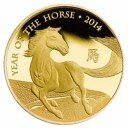 "Год Лошади" 100 фунтов, монета, золото
